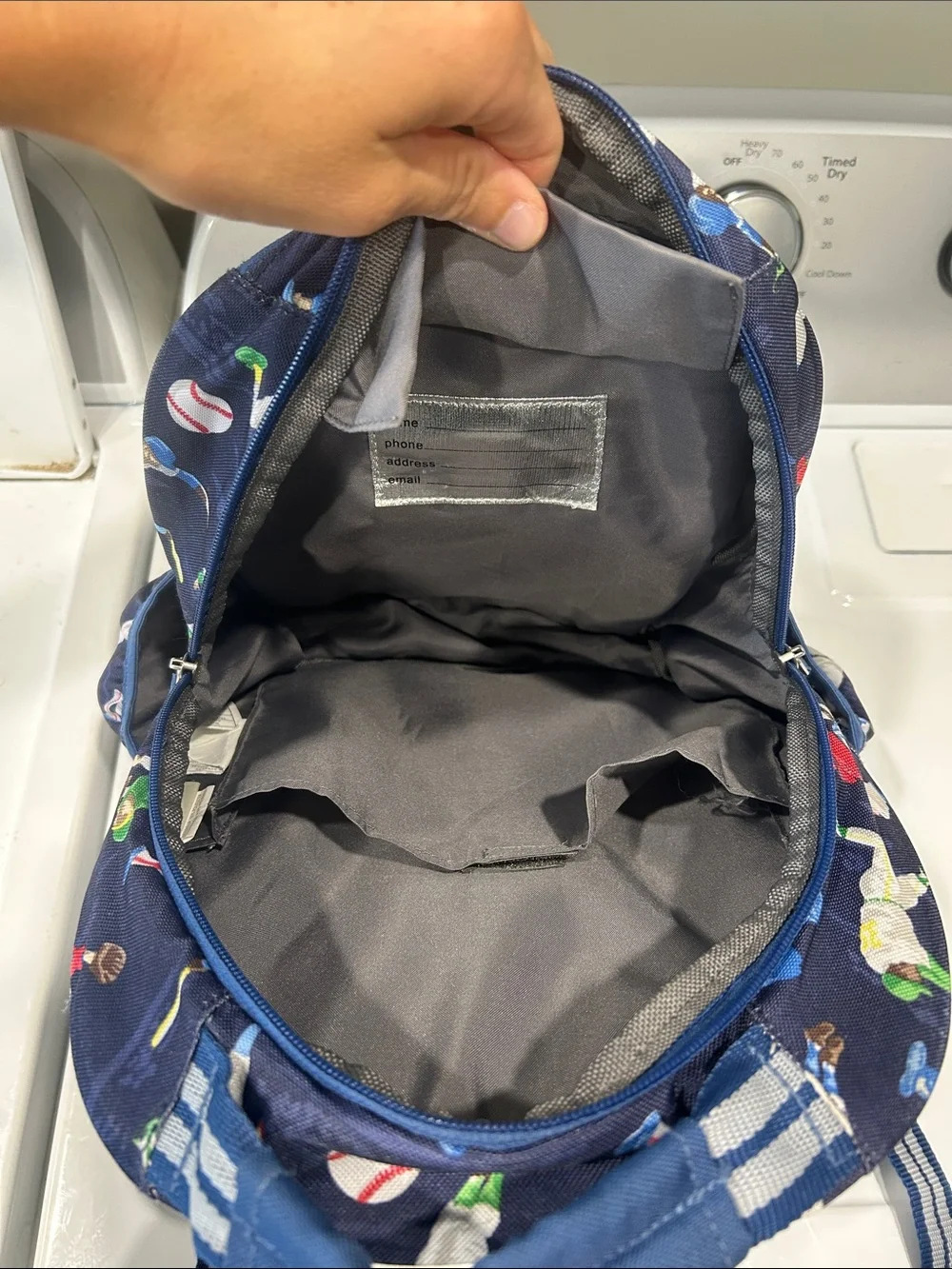 Pottery Barn Kids McKenzie small backpack with “R” initial